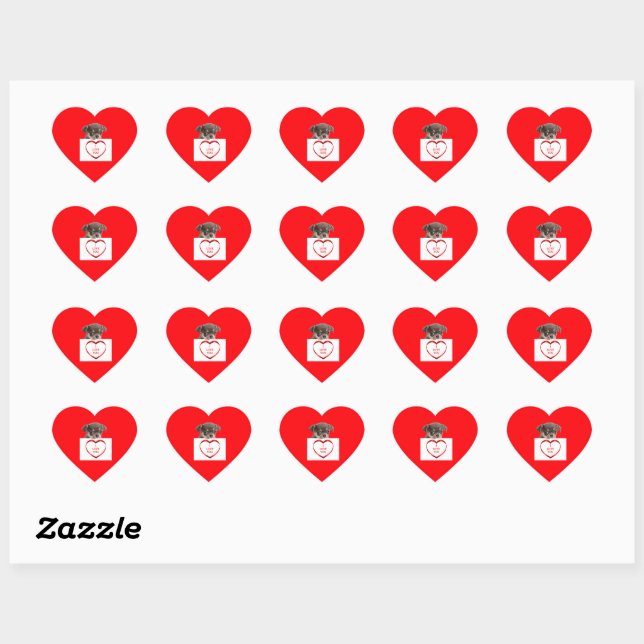 Puppy With I Love You Sign Sticker (Sheet)
