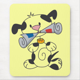 Puppy With Newspaper T-shirts and Gifts Mouse Pad