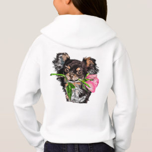 Puppy with Rose Hoodie Gift