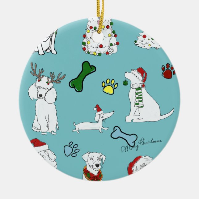 PUPPY XMAS ORNAMENT (Front)
