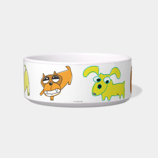 Puppy Yellow Brown Pet Bowls