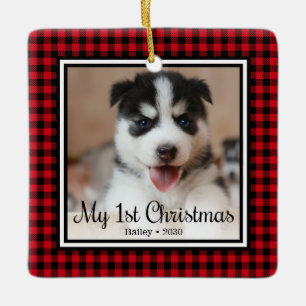 Puppy's 1st Christmas Ceramic Ornament