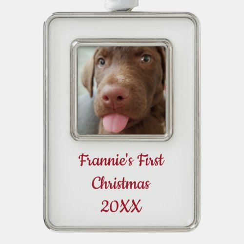 Puppys First Christmas Christmas Ornament