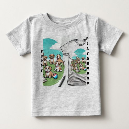 Puppys Playground Adventure Baby T_Shirt