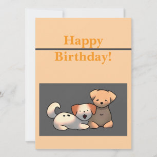Puppy's, puppy happy birthday card