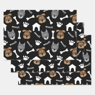 Pups, Bones and Dogs Wrapping Paper Sets