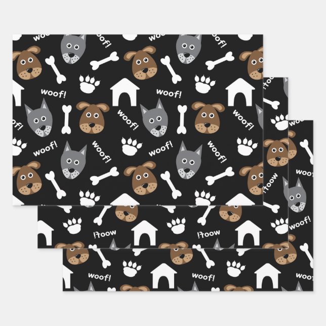 Pups, Bones and Dogs Wrapping Paper Sets (Set)