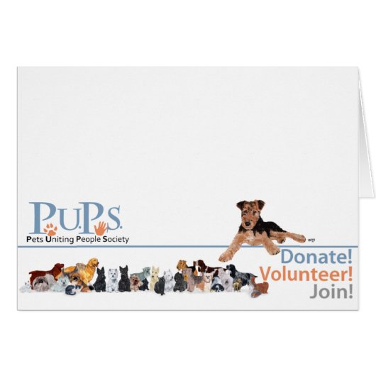 PUPs Logo Merchandise Cards (Front Horizontal)