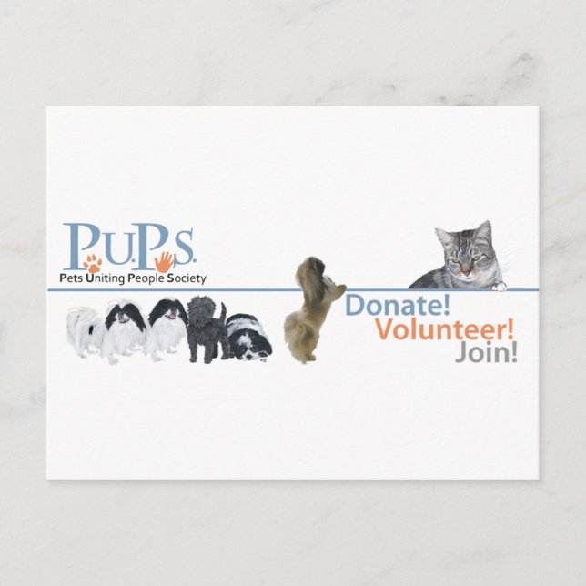 PUPs Logo Merchandise Postcard (Front)