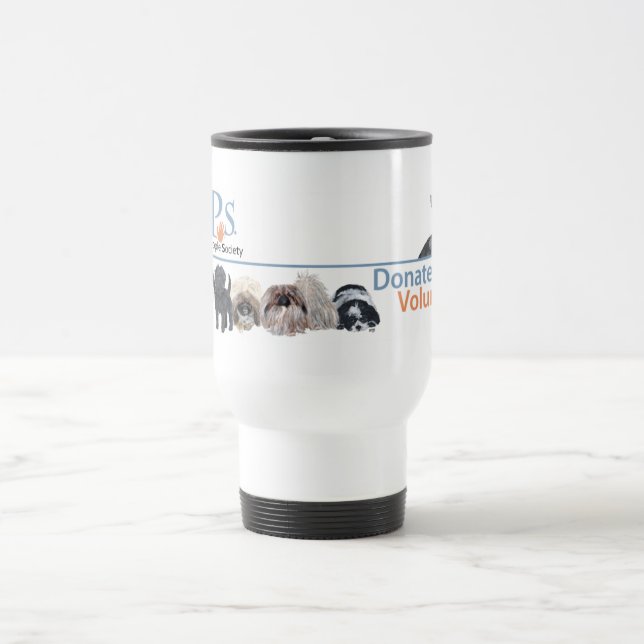PUPs Logo Merchandise with Tabby Cat Travel Mug (Center)