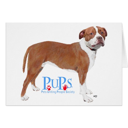 PUPs Rescued Pit Bull Cards (Front Horizontal)