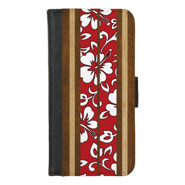 Pupukea Hawaiian Surfboard  iPhone Wallet Case (Front)