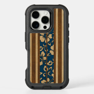 Pupukea Vintage Hawaiian Faux Wood Surfboard iPhone 16 Pro Case