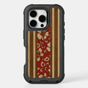 Pupukea Vintage Hawaiian Faux Wood Surfboard iPhone 16 Pro Case