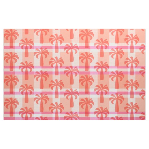 Pupule Hawaiian Vintage Palm Tree Plaid Fabric