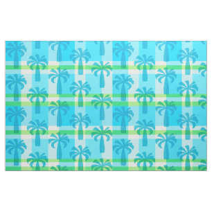 Pupule Hawaiian Vintage Palm Tree Plaid Fabric