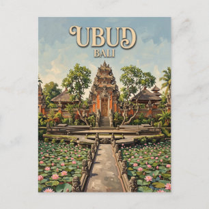 Pura Taman Saraswati Ubud Indonesia Postcard
