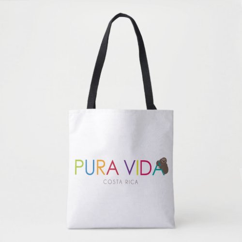 Pura Vida and Sloth Tote bag