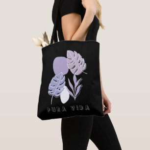 Pura Vida Botanical Leaf Costa Rica Tote Bag