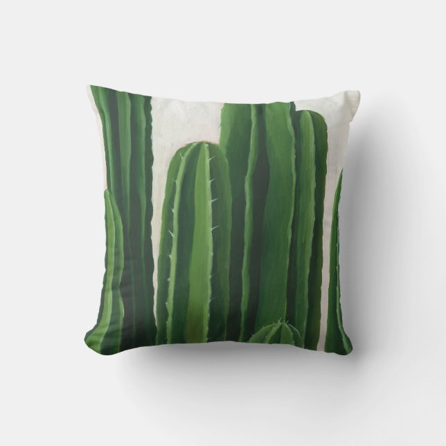 Pura Vida - Cacti Group Throw Pillow (Front)
