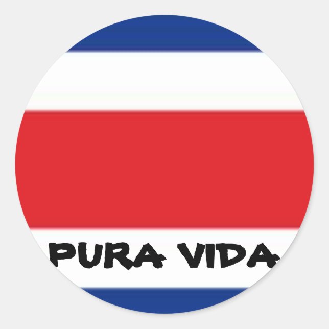 PURA VIDA CLASSIC ROUND STICKER (Front)
