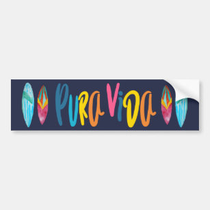 Pura Vida Bumper Stickers Decals Car Magnets Zazzle