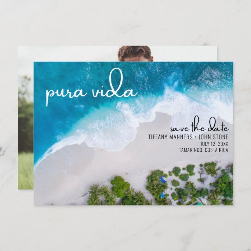 Pura Vida Costa Rica Beach Photo Wedding Save The Date