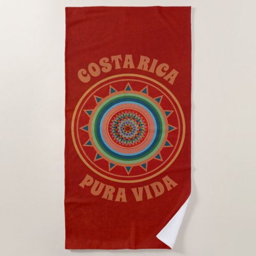 Pura Vida Costa Rica Beach Towel
