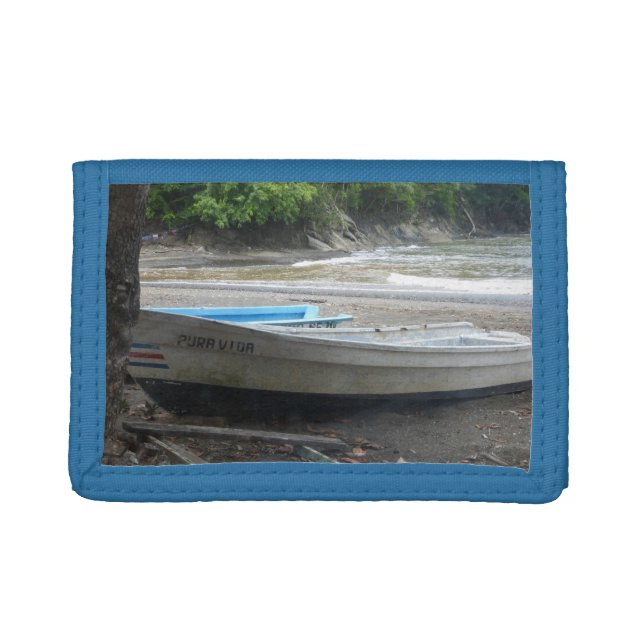 Pura Vida, Costa Rica Blue Wallet (Front)