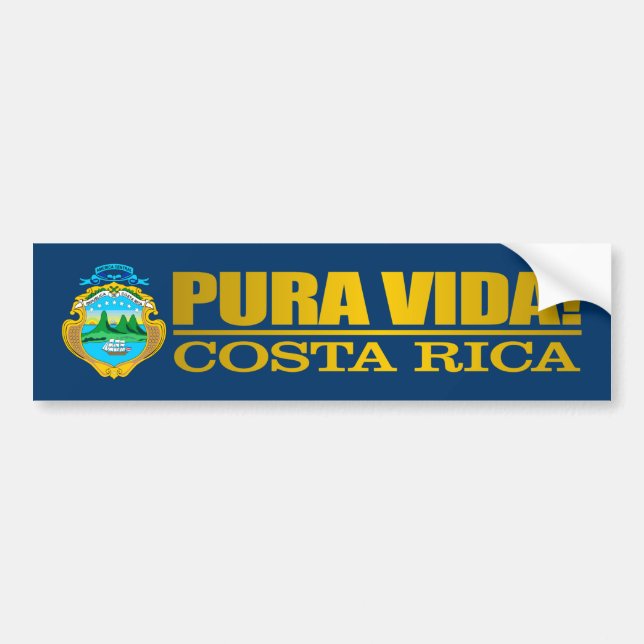 Pura Vida! Costa Rica Bumper Sticker (Front)