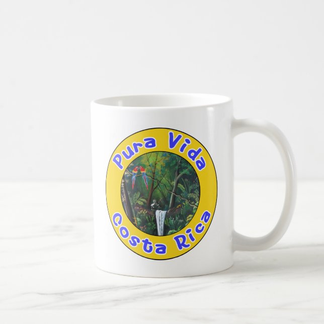 Pura Vida, Costa Rica Coffee Mug (Right)