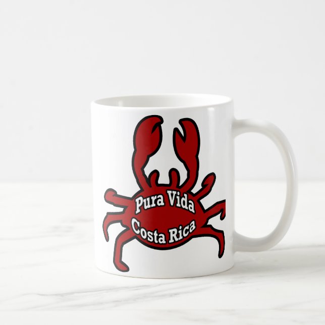 Pura Vida Costa Rica Crab Coffee Mug (Right)