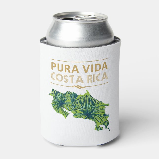 Pura Vida Costa Rica Drink Cozy Can Cooler (Can Front)