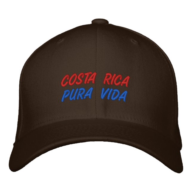 PURA VIDA COSTA RICA EMBROIDERED BASEBALL CAP (Front)
