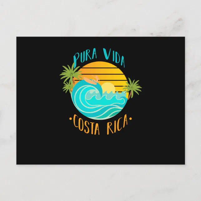 Pura Vida Costa Rica Holiday Postcard | Zazzle