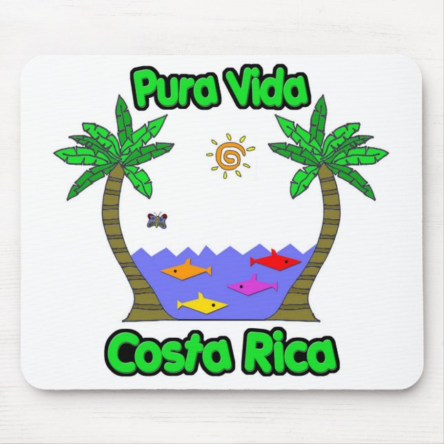 Pura Vida Costa Rica Mouse Pad (Front)