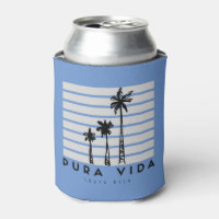 Pura Vida Costa Rica Palm Tree Blue Beer