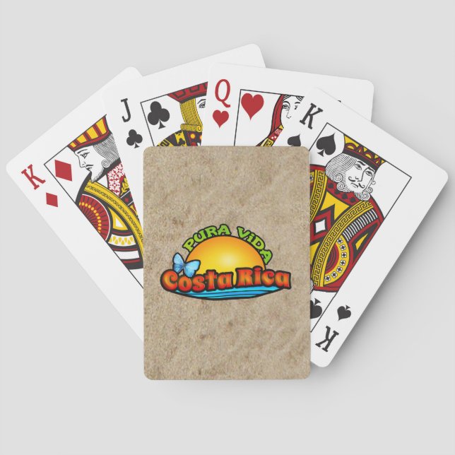 Pura Vida Costa Rica Poker Cards (Back)