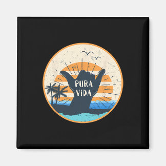 Pura Vida Costa Rica Shaka Sign Surfing Surfer Gif Magnet