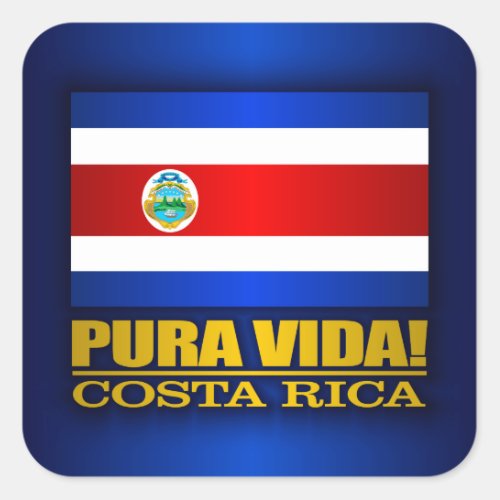 Pura Vida Costa Rica Square Sticker