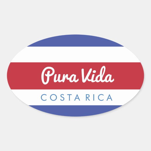 Pura Vida Costa Rica Sticker (Front)