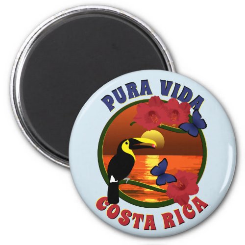 Pura Vida Costa Rica Template Magnet