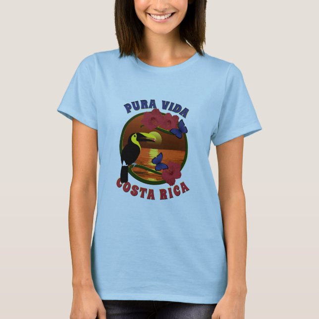 Pura Vida Costa Rica Template T-Shirt (Front)