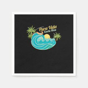 Pura Vida Costa Rica Vacation Beaches Ocean Sailin Napkins