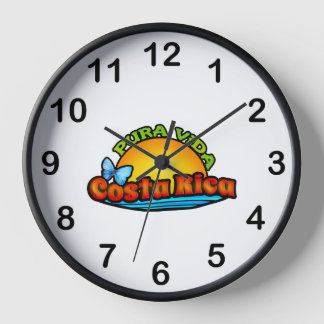 Pura Vida Costa Rica Wall Clock