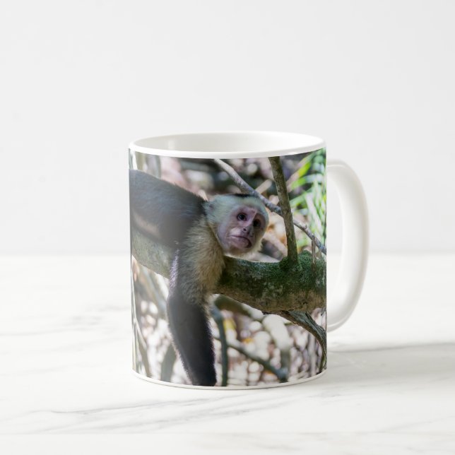 Pura vida for White headed capuchin monkey Coffee Mug (Front Right)