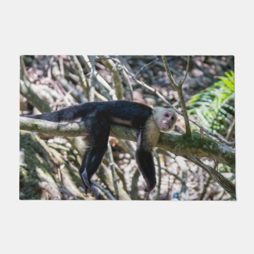 Pura vida for White headed capuchin monkey Doormat