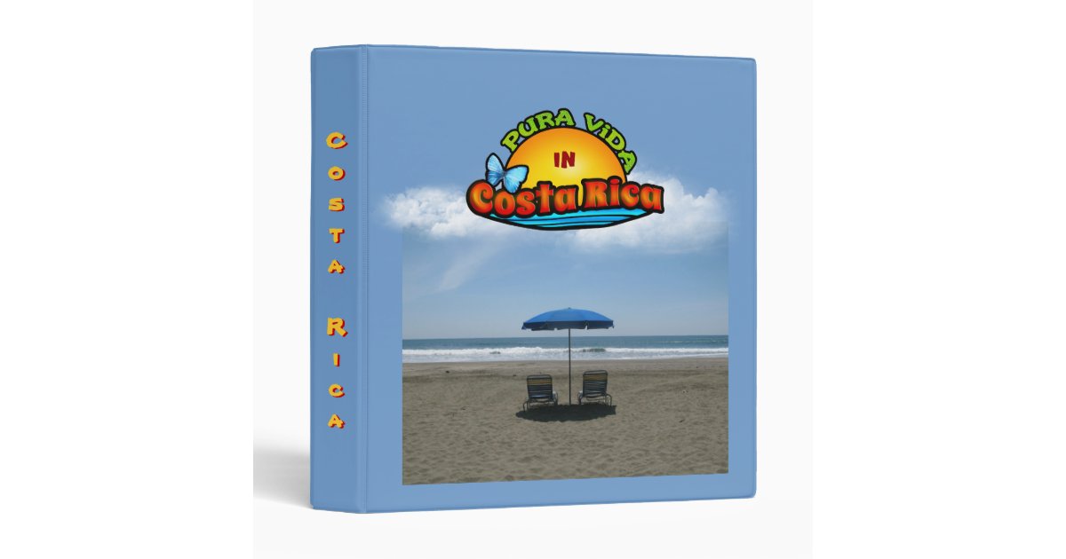 Pura Vida in Costa Rica Binder Zazzle