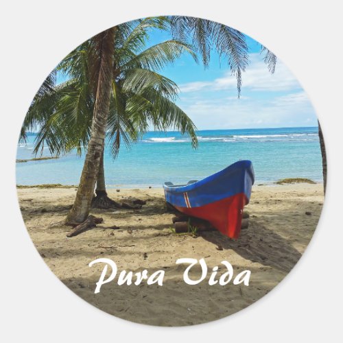 Pura Vida in Costa Rica _ Central America Classic Round Sticker