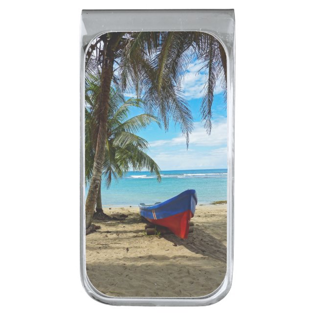 Pura Vida in Costa Rica - Central America Silver Finish Money Clip (Front Vertical)